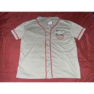 Mens Hustle Gang Jersey Shirt Trust No One Bear Sz XL Beige Color Graffiti NWT